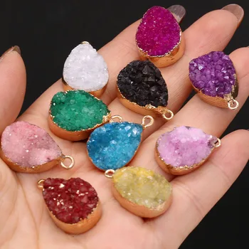 Crystal Druzy Pendant Charms 1