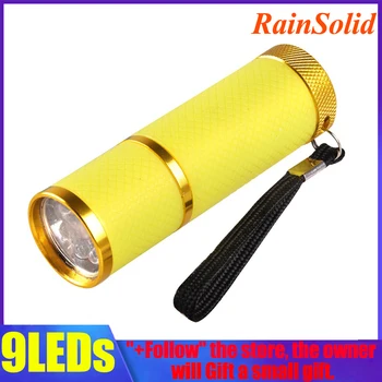 

Free Delivery LED UV Flashlight Ultraviolet Torch With Zoom Function Mini UV Nail Lamp 9LEDs