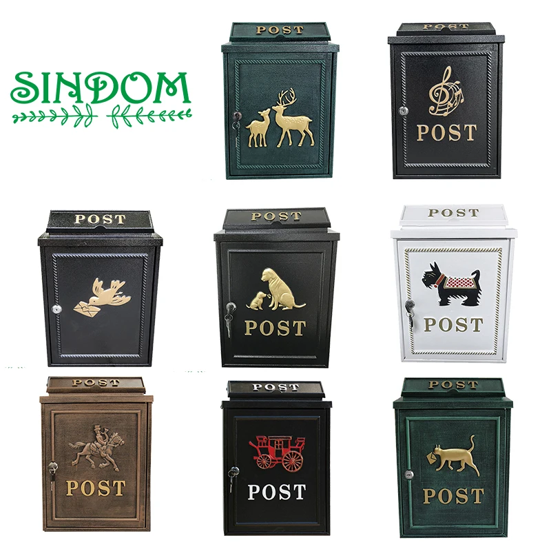 Popular Wall Mounted Aluminium Post Retro Outdoor Street Mailbox wall mounted mailbox