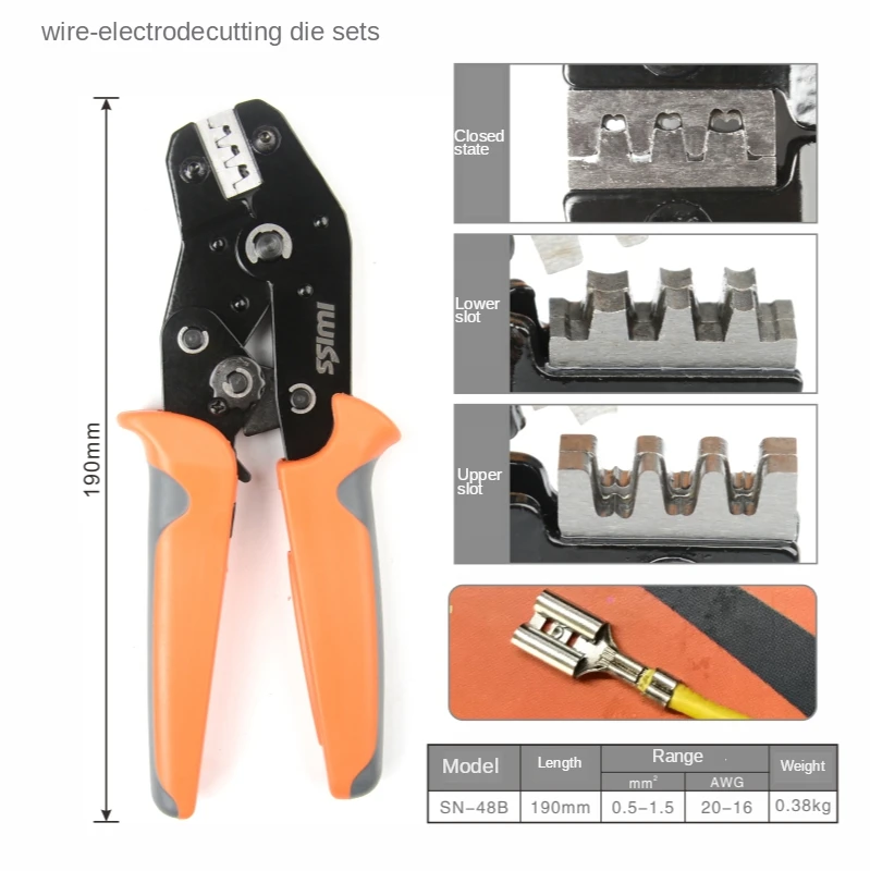 IWISS, serie SN, herramienta de prensado de trinquete, Dupont XH2.54 ,PH2.0,2510, alicates de engarce, herramientas eléctricas de terminal SN-11011/02C/28B/48B Crimpadora Terminales Alicates ► Foto 3/6