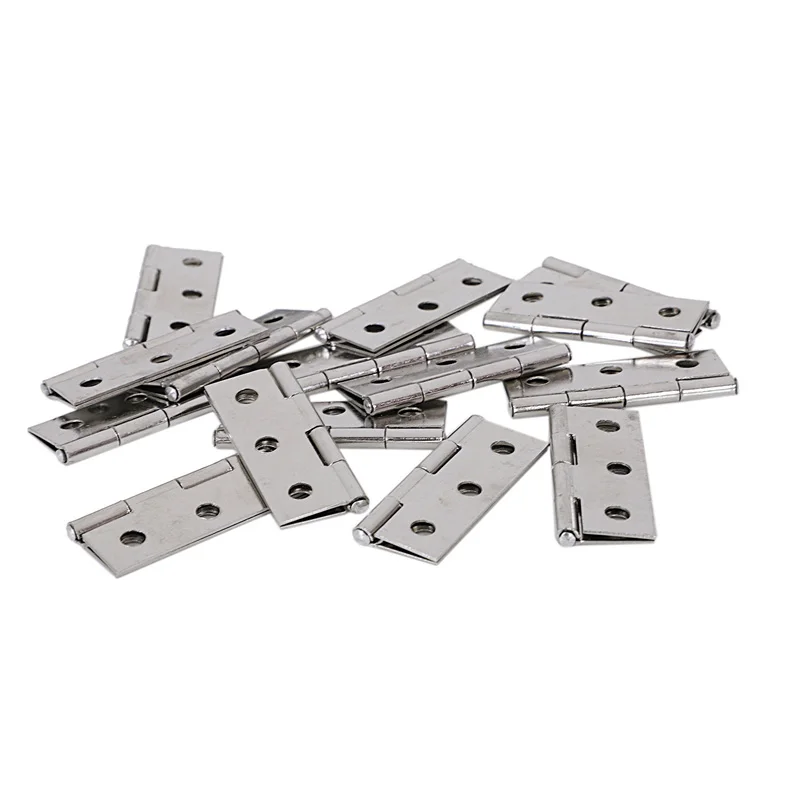 

2-inch Cupboard Cabinet Door Folding Butt Hinges Silver Tone 15 Pcs
