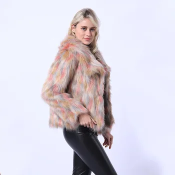 

2020 autumn and winter European and American camouflage long-sleeved ladies jacket imitation mink rabbit fur smooth and delicate
