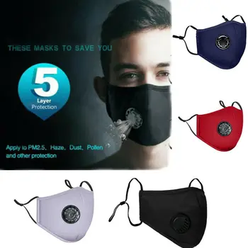 

Air Purifying Face Mask Mouth Anti Haze Fog Reusable + 10x PM2.5 Carbon Filter