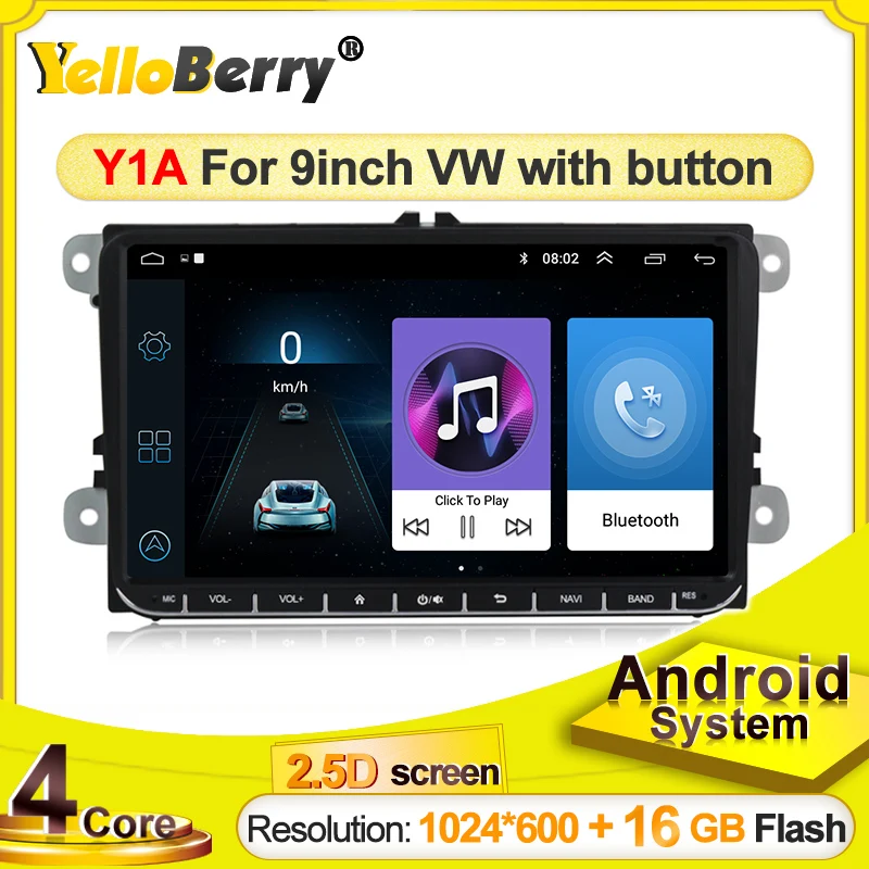 Автомобильный мультимедийный видеоплеер 2din 2.5D Android с GPS для Volkswagen VW Golf Passat B6 Polo CC
