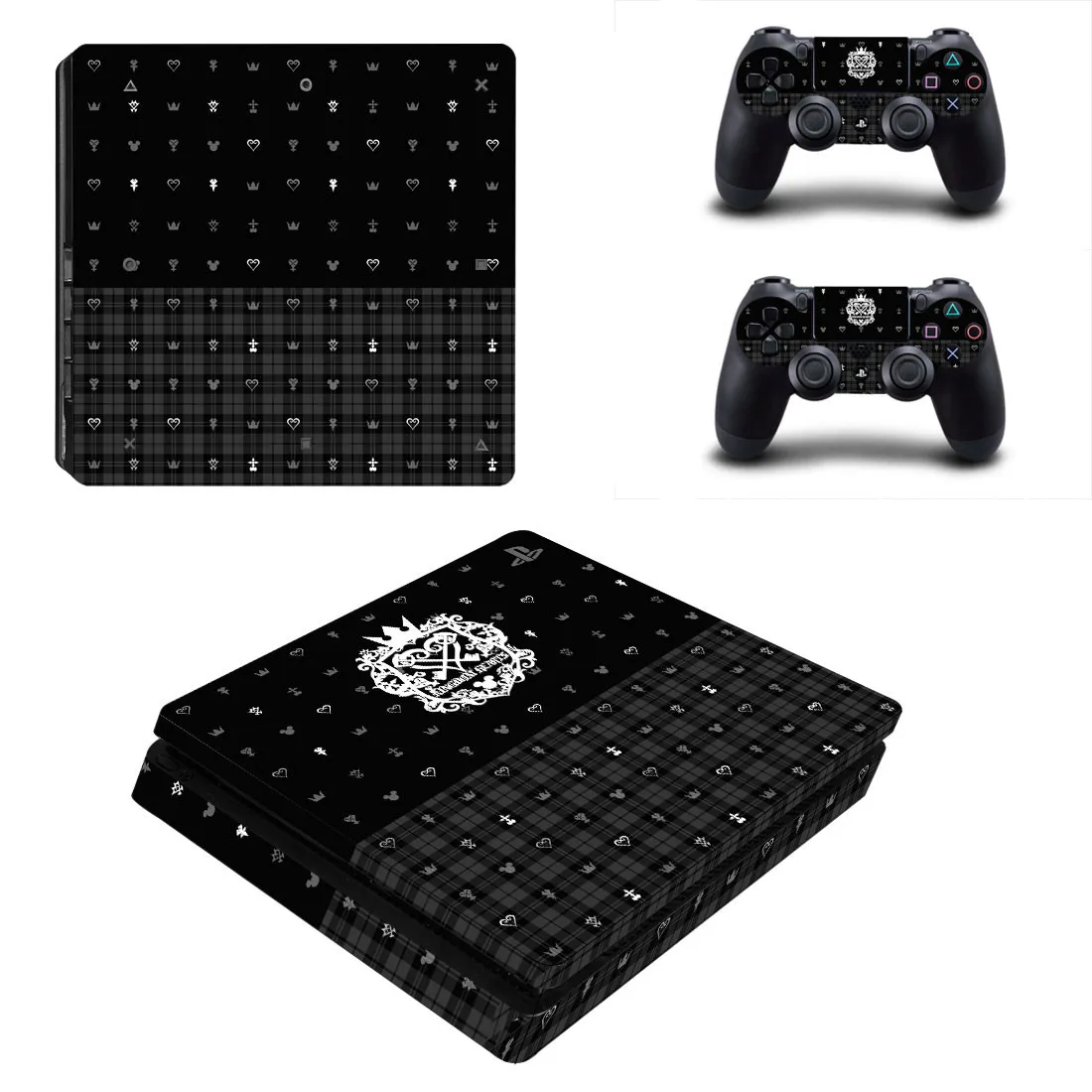 Kingdom Hearts PS4 Slim Stickers Play station 4 Skin Sticker Decals For PlayStation 4 PS4 Slim Console and Controller Skin Vinyl