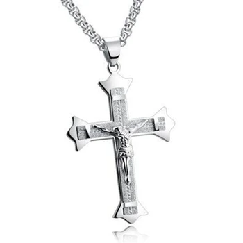 

6pcs Jesus Crucifixion cross Pendant necklace European and American religious style men & women accessories T-166