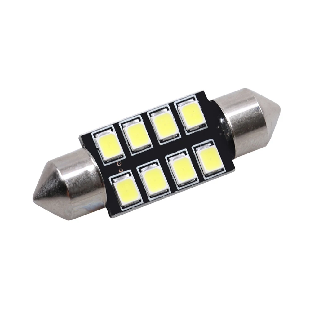 Белый 2835 чипов, 8 светодиодный 2835 SMD 31 мм 36 мм, Автомобильный светодиодный светильник для автомобиля, лампа для чтения в салоне автомобиля, купольная гирлянда, DC 12 В 6500K