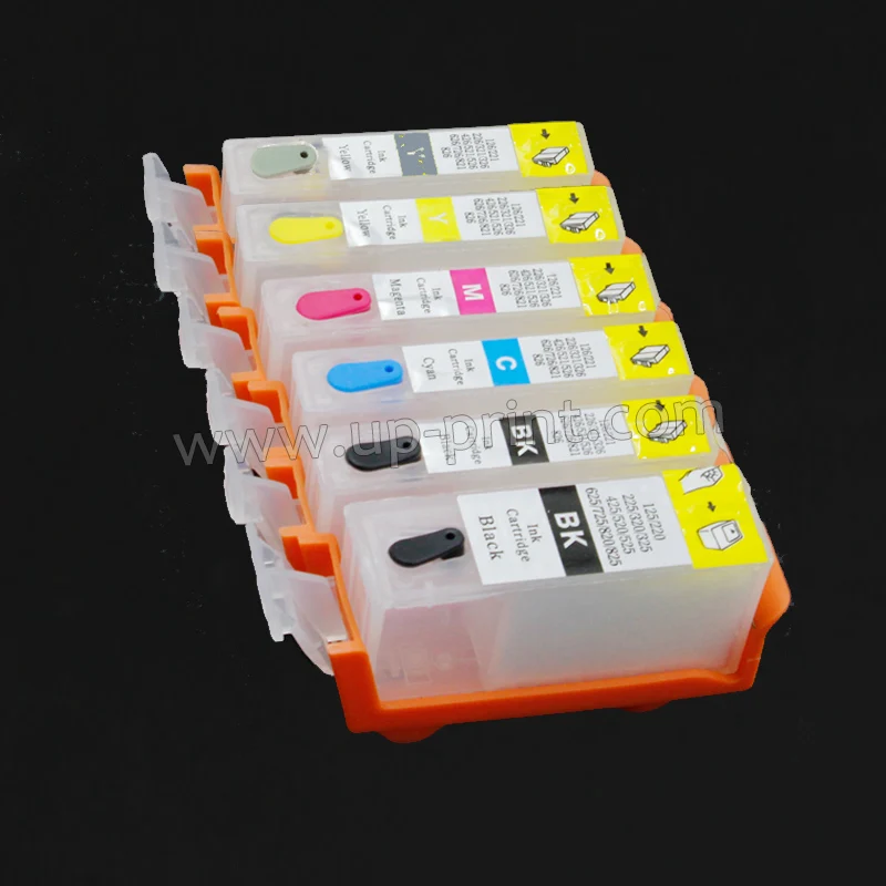6 цветов PGI525 BK CLI-526 GY для CANON MG6150 MG8150 MG6250 MG8250 многоразовый Картридж Комплект PGI-525 |