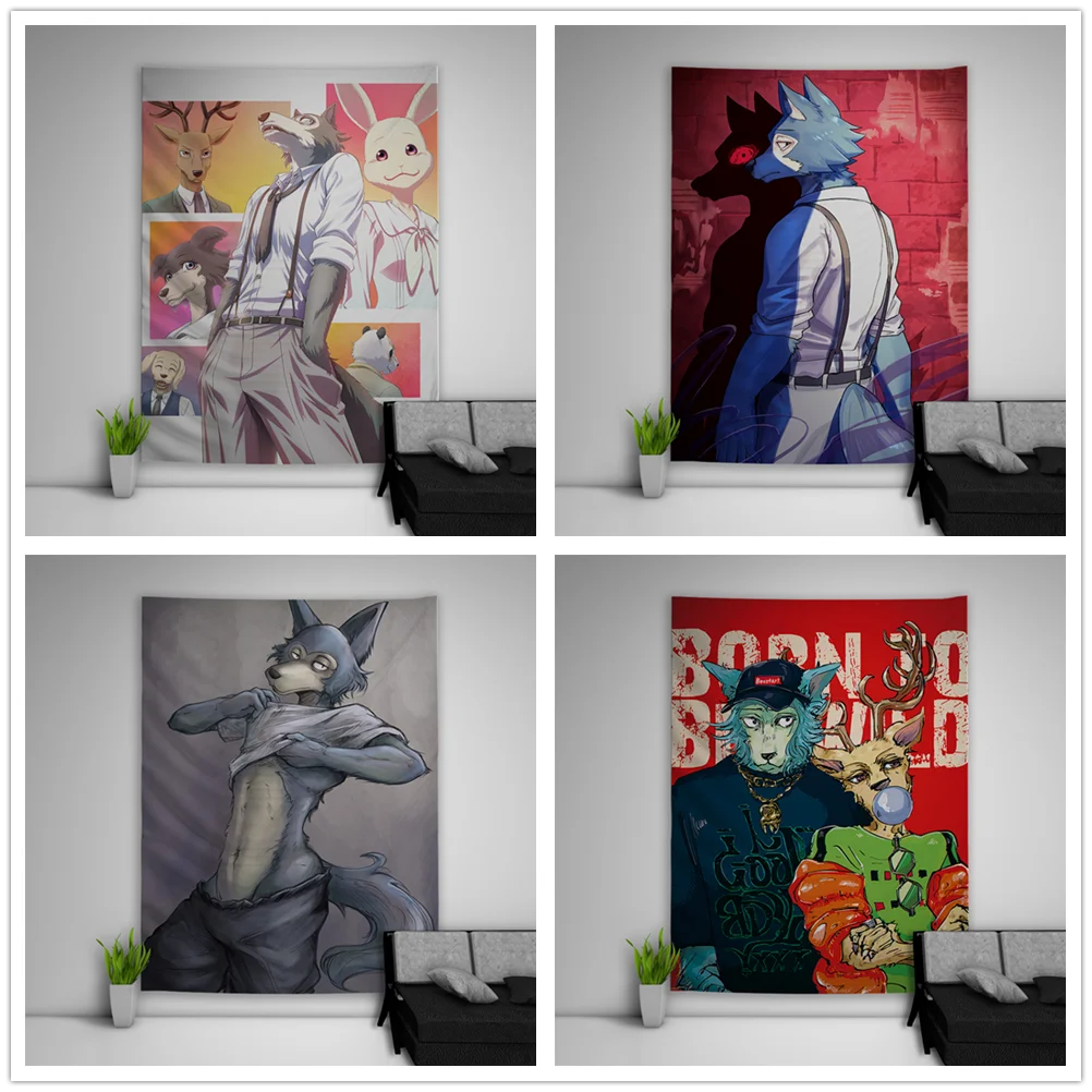 Beastars гобелен искусство настенный подвесной диван стол покрывало для кровати