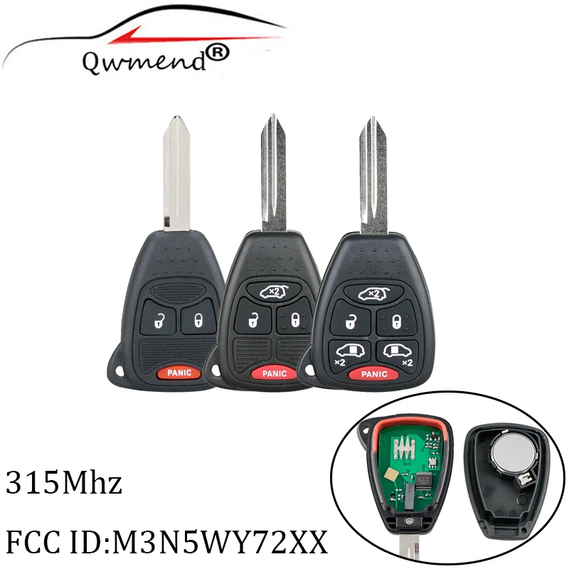 QWMEND 315 МГц дистанционный брелок для Jeep Chrylser Пасифика Liberty 2004 2005 2006 2007 2008 M3N5WY72XX ключ