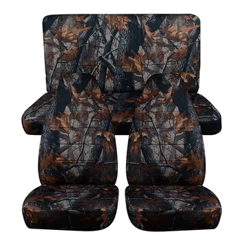 

Auto Car Car Seat Covers Jungle Camouflage Seat Cover Simulation Tree Fabric SUV Off-Road Cushion