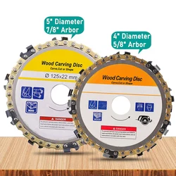 5 Polegada angle grinder chain disc carpintaria circular lâmina de serra 4 Polegada cinzelando disco de corrente de alta velocidade moagem lixar serra ferramentas