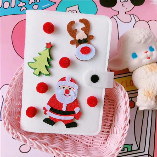 

Hot Sale Notebook Cute Cartoon Christmas Elk Christmas Book Hand Loose-leaf Notebook Diary Child Gift