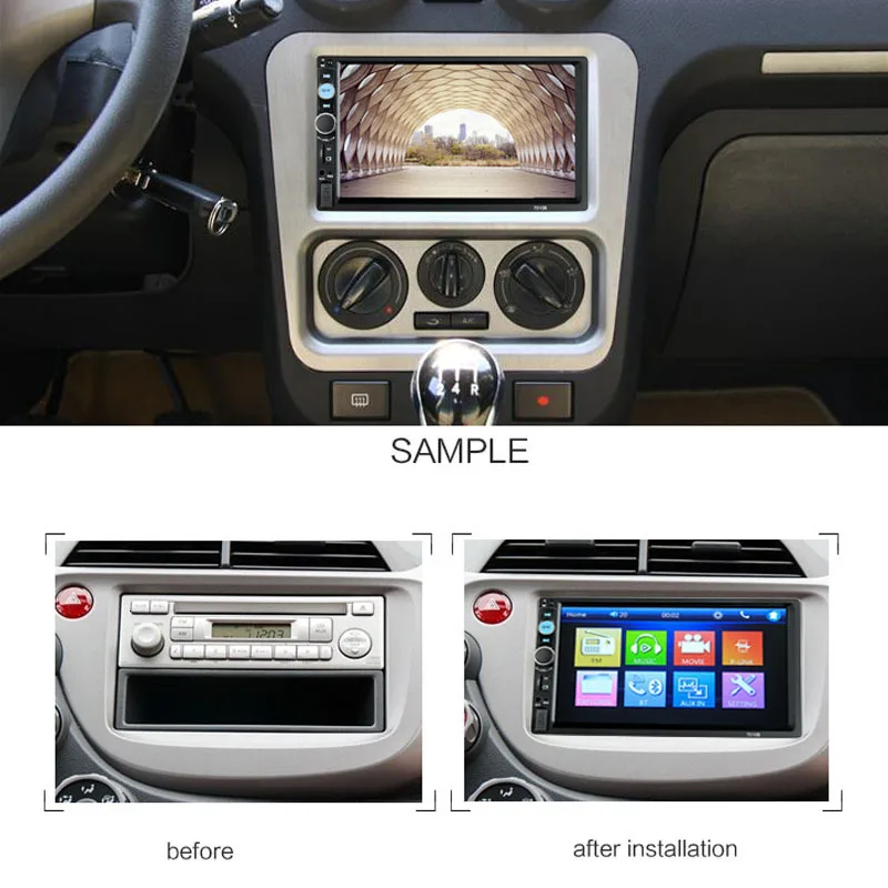 2 Din Car Multimedia Player DVD Autoradio Stereo Video 7 inch Touch Screen MP5 Player Auto Radio Audio Backup Rear View Camera