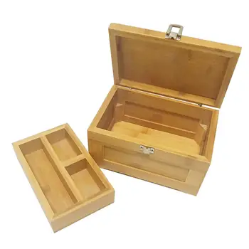 

3 Grids Wood Storage Box With Lid Jewelry Organizer With Lock Jewelry Case Home Wooden Box Bin Essential Oil Box Storage Case