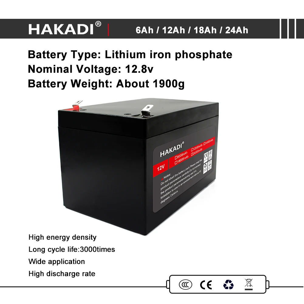 Bateria com 4s Bms para o Carro Hakadi 24ah Lifepo4 Lítio Ferro Fosfato 40a Equilíbrio Brinquedos Pulverizadores Elétricos 12v 6ah 12ah 18ah - Image 3