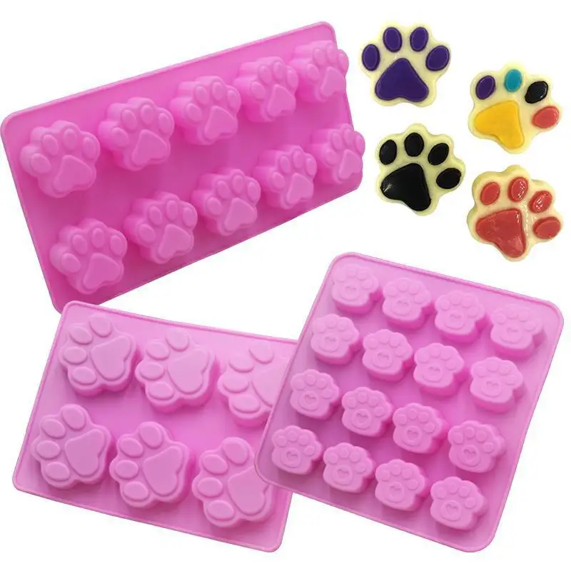 

New Arrival Paw Chocolate Mold Cake Fondant Silicone Mould Cat Dog Paw Decorating Tools DIY Baking Tool Soap Jelly Pudding Mold