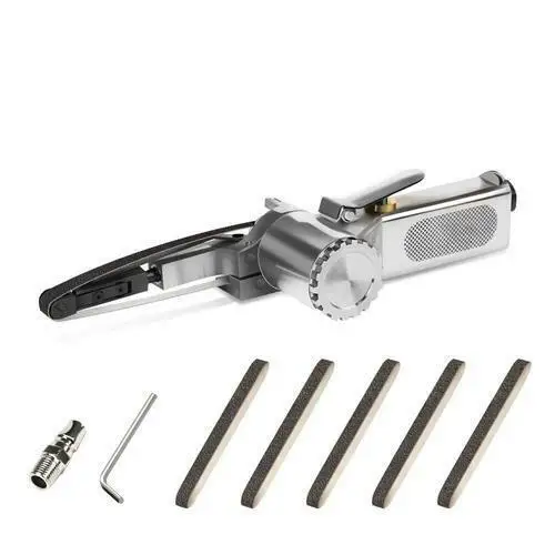 

Air Belt Sander Pneumatic Grinder With 4PCS 330*10mm Abrasive Belt Lightweight Grinder Grinding Kit Polishing Engraving Tool