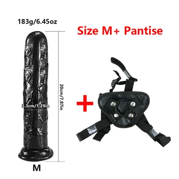 6 Sizes Jelly Dildo Strap-On Penis Adjustable Strapon Dildo Realistic Sex Toys For Lesbian Women Couples Powerful Suction Cup 2