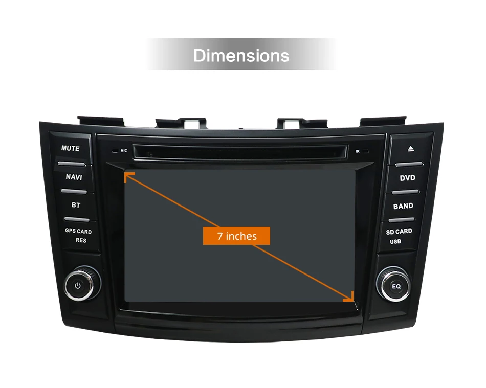 Автомобильный DVD плеер Android 10 0 4 ядра 2 Гб + 32 ГБ для Suzuki Swift 2011 2015 мультимедиа GPS