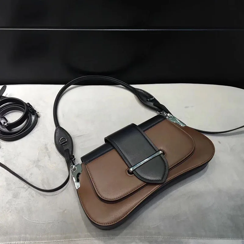 

New high-end leather bag 2019 A real leather bag Sidney female designer's shoulder bag