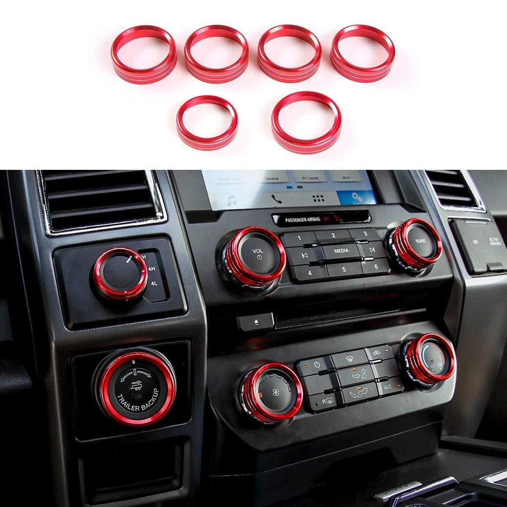 6 шт. аксессуары для салона автомобиля кондиционер аудио переключатель