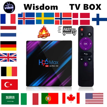 

French IPTV Box H96 MAX RK3318 Android TV Box support IPTV Dutch UK Europe France spain Sweden USA Smart TV Box Only no channel