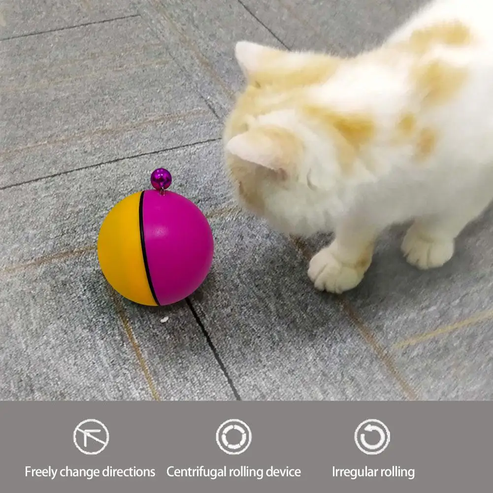

Electric Pet Cat Ball Toy Wireless Remote Control 360 Degrees Automatic Rolling Interactive Scroll Funny Smart Toy for Dogs Cats