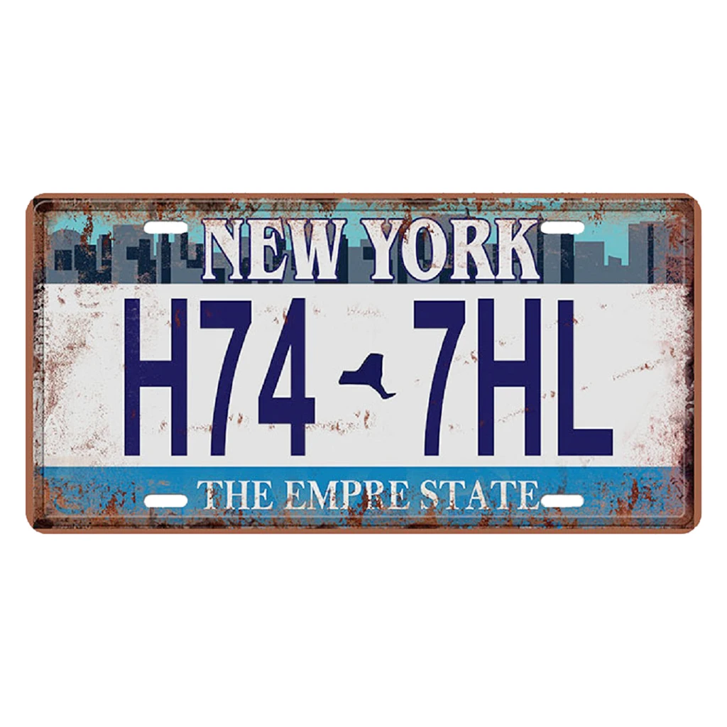 9Styles Car License Plate Vintage Metal Sign Tin Art Poster Bar Home Garage Wall DIY Plaque NEW