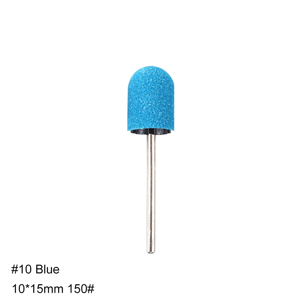 No.10 blue 1 шт. шлифовальные круги для ногтей Кепки 150 Grip Rubber станок фрезерный резак для удаление маникюра гель аксессуары для педикюра инструмент LA725-1 - Цвет: No.10 blue