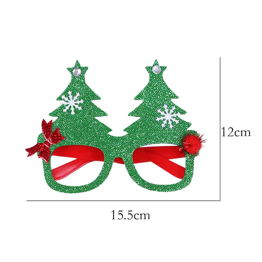 14 2pcs Christmas Decorations Adult Children Toys Santa Claus Snowman Antler Glasses Christmas Decorative Glasses Xmas Party Favors - Цвет: 14