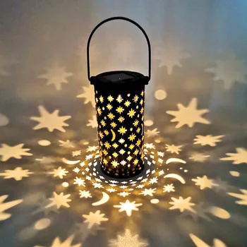 

2PCS outdoor LED solar light Waterproof Solar Iron star Moon Hollow Lamp Outdoor Garden Flame Plug Light IP44 solar garden light