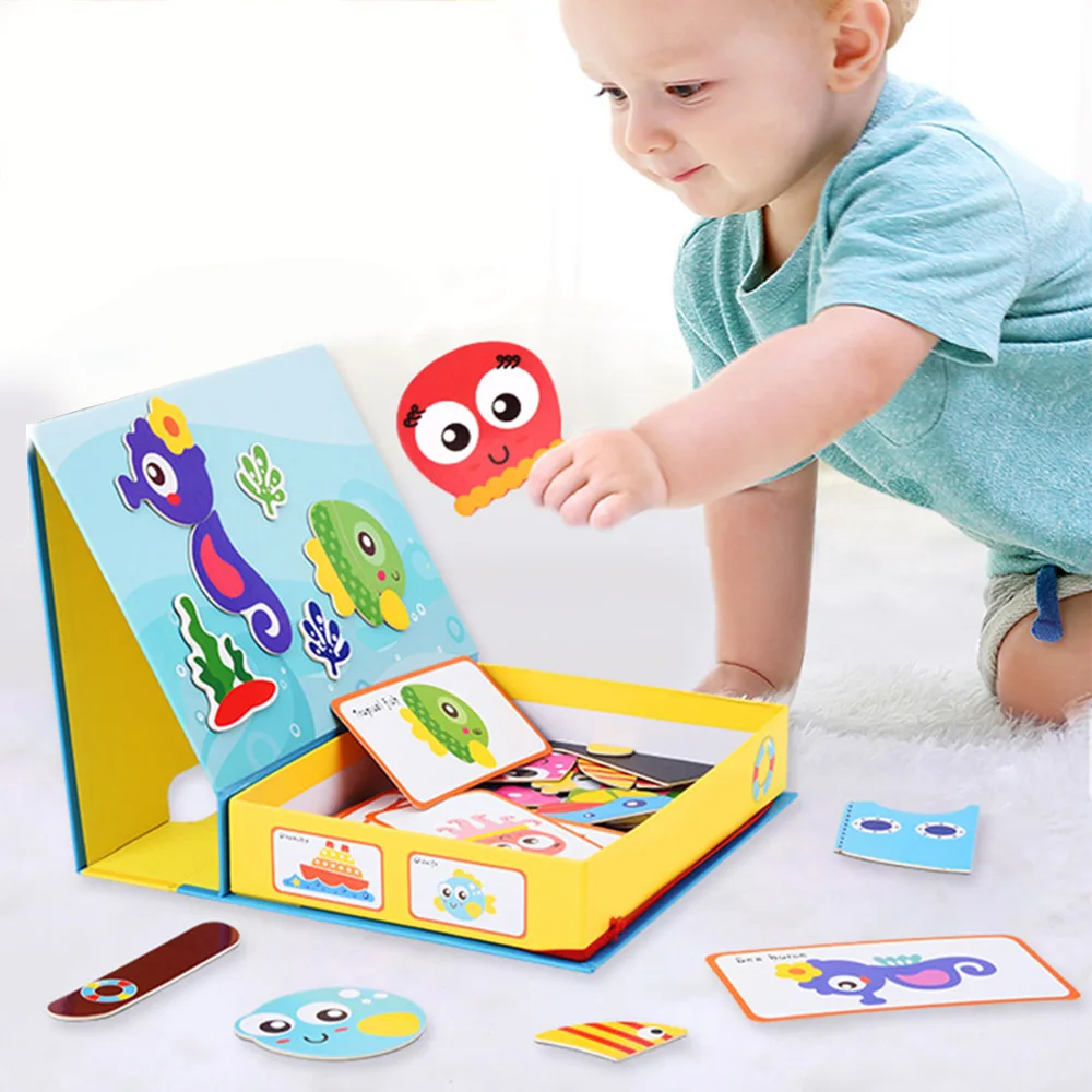 Дети мультфильм DIY Головоломка 3D дорожка подходящая головоломка игры Игрушка раннего обучения дорожного движения Обучающие игрушки-пазлы для детского подарка