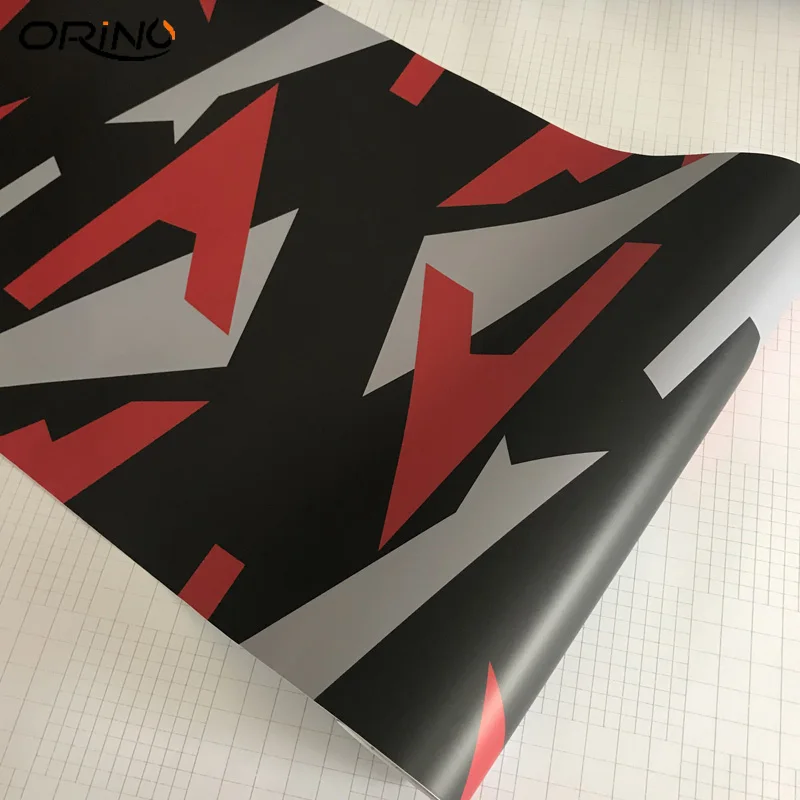 Black Red Grey Vinyl Film Sticker-2