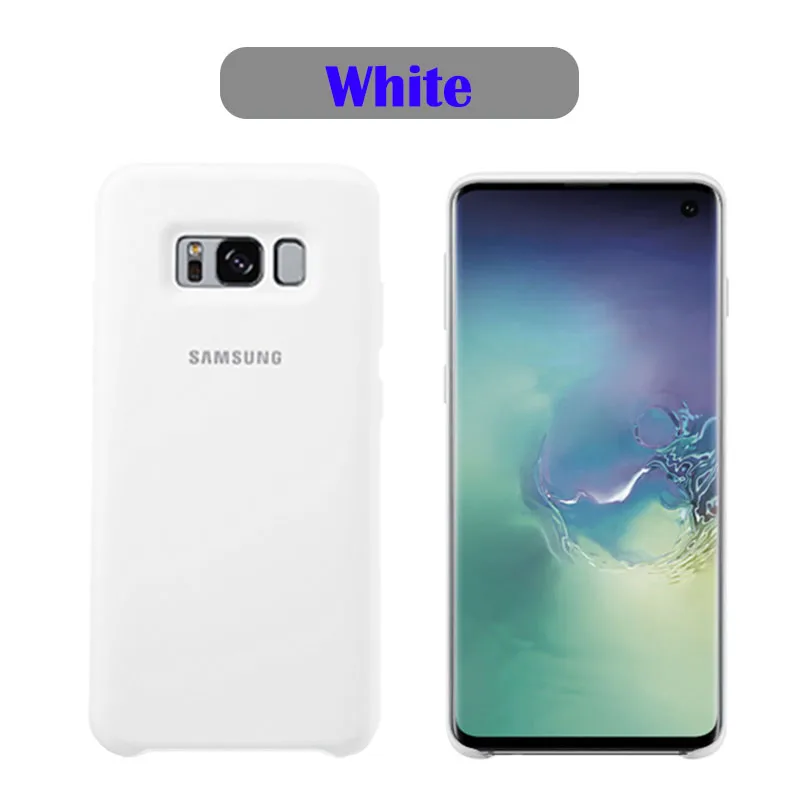 White Samsung S8 чехол силиконовый мягкий чехол с покрытием samsung Galaxy S8 S9 S10 S10 плюс S10e Note 9 8 10 плюс защитный чехол для телефона чехол - Цвет: White