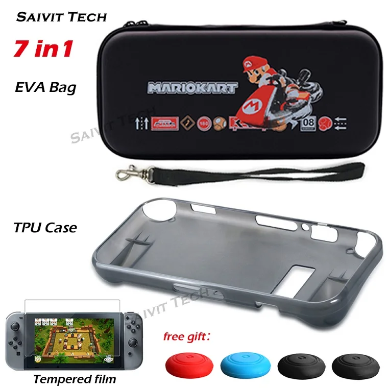 J Kit Аксессуары для nintendo switch чехол EVA жесткий чехол для хранения Nitendo Switch TPU Мягкий защитный чехол для nintendo Switch - Цвет: J Kit