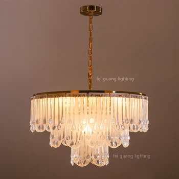 

led lamp e14 Nordic room lamp warm romantic wedding room beautiful modern style master room lamp glass crystals for chandeliers