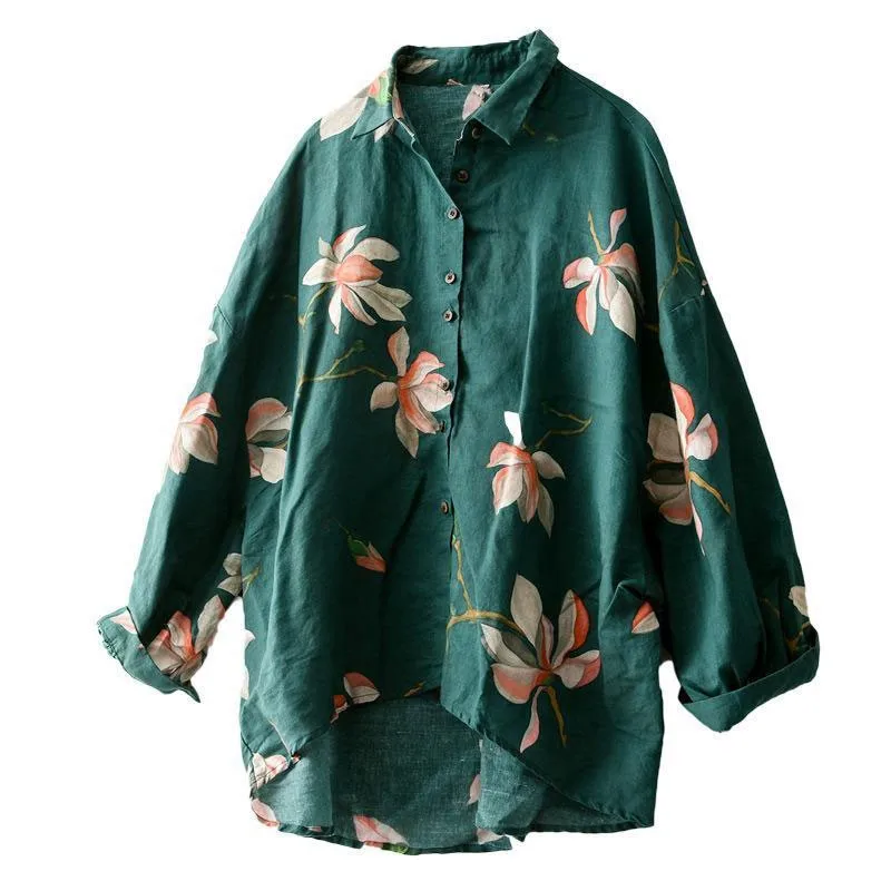 New Spring Arts Style Femme Blusas Women Long