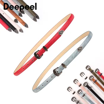 

Deepeel 1pc 2.7*103cm Women Retro Pin Buckle Leather Belt High-quality PU Thin Belt Jeans Wild Decoration Female Girdle YB104
