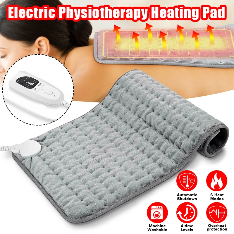 6 Level 120W Electric Heating Pad Timer For Shoulder Neck Back Spine Leg Pain Relief Winter Warmer 75x40cm 60x30cm EU/US/UK/AU ► Photo 1/6