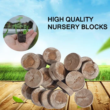 

50pcs-Pack Jiffy Peat Pellets Seedling Soil Block Maker Starting Plugs Seeds Starter Seedling Soil Block Professional For Garden