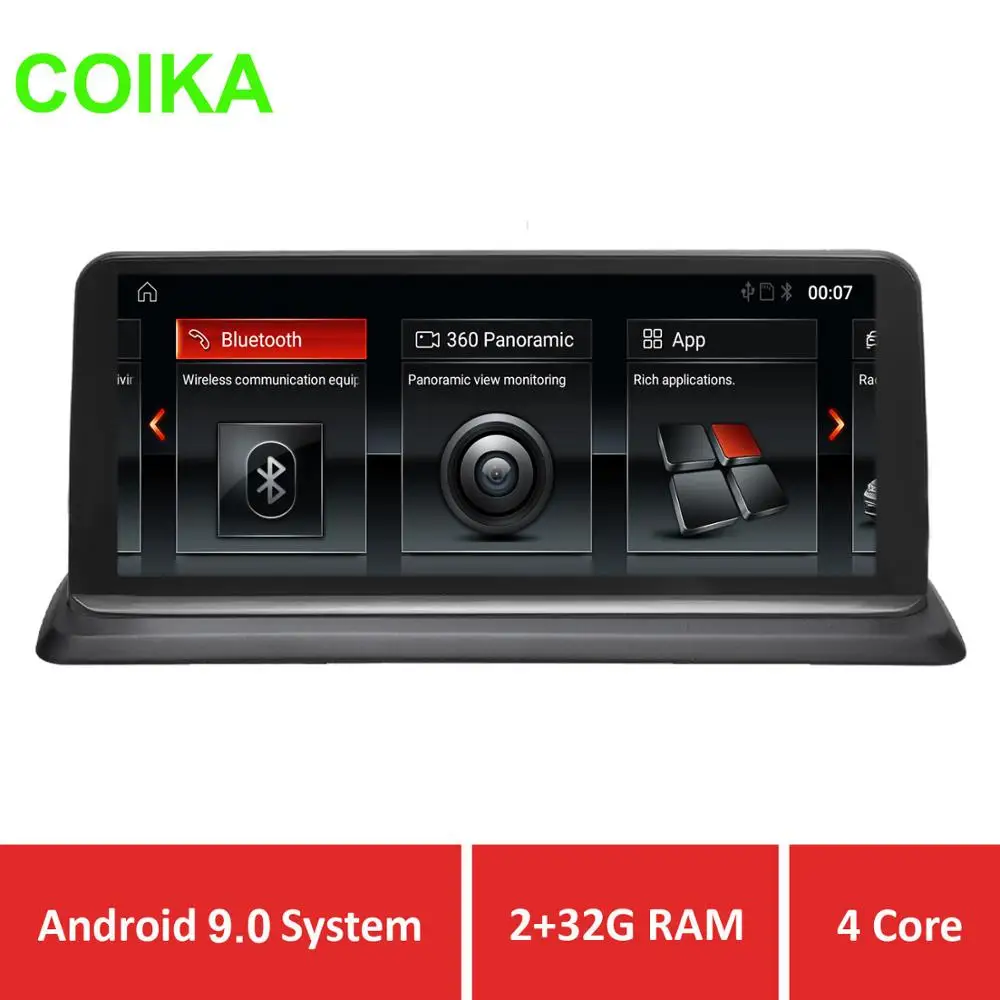 COIKA 10,2" ips экран Автомобильный мультимедийный gps Navi плеер для BMW E81 E82 E87 E88 Android 9,0 2+ 32 Гб ram wifi Google Idrive стерео