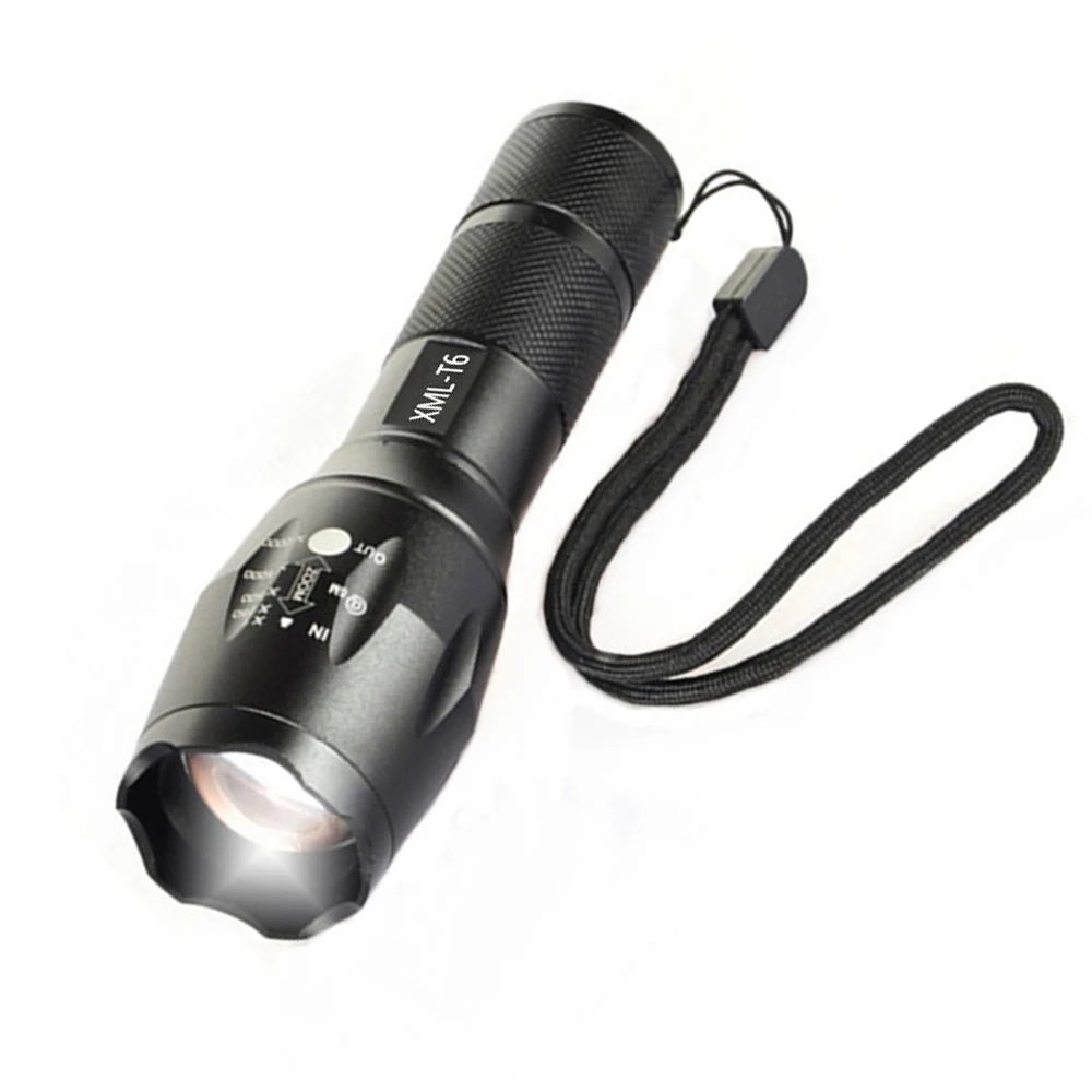 

Mr.white waterproof IP65 LED Flashlight AAA Battery T6 L2 V6 5 switch Modes Zoomable For outdoor camping hiking
