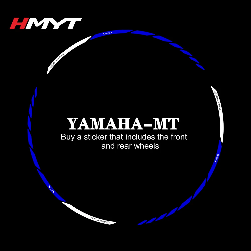 Подходит для Yamaha mt03 mt07 mt09 mt10 мотоцикл переоборудование водонепроницаемый светоотражающий 17 дюймов наклейка на ступицу колеса персональная наклейка