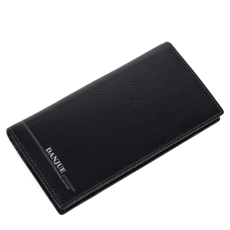 

Dan jue All Full-grain Leather Mid-length Card Bit More Leather Wallet Wallet Men Women's Universal Gift Box