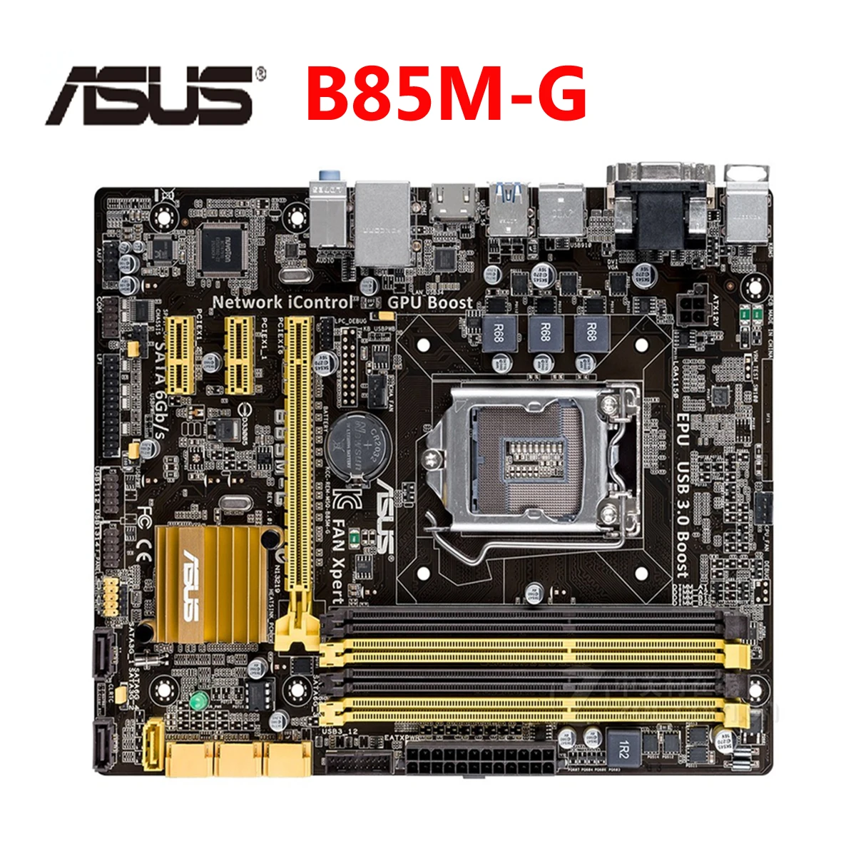 ASUS B85M-G материнская плата M-ATX B85M-G LGA 1150 системная плата B85M DDR3 для Intel B85 32 Гб настольных USB 3 SATA3 B85MG б/у