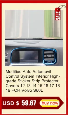 Automovil Автомобильная декоративная система управления интерьерная Высококачественная защита для стайлинга автомобиля украшение яркое 18 19 для Volvo S60