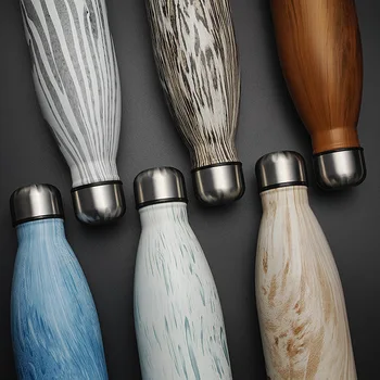 

Stainless Steel Thermal Bottle Simple Portable Creative Sports Kettle Cup Luxry Bottle Water Cup Thermos Travel Pot 500ml FF70P