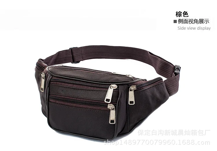Wholesale Genuine Leather Casual Business Wallet Korean-style Men's Outdoor Running Waterproof Large-Volume Can Come Appearance