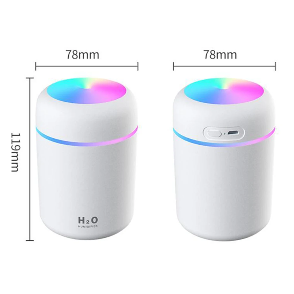 300mL USB Cool Humidifiers Air Freshener Diffuser for Bedroom Baby Room